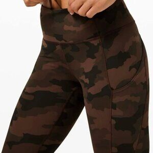 Fast and Free High-Rise Tight 25" size 6 Heritage 365 Camo Brown Earth Multi